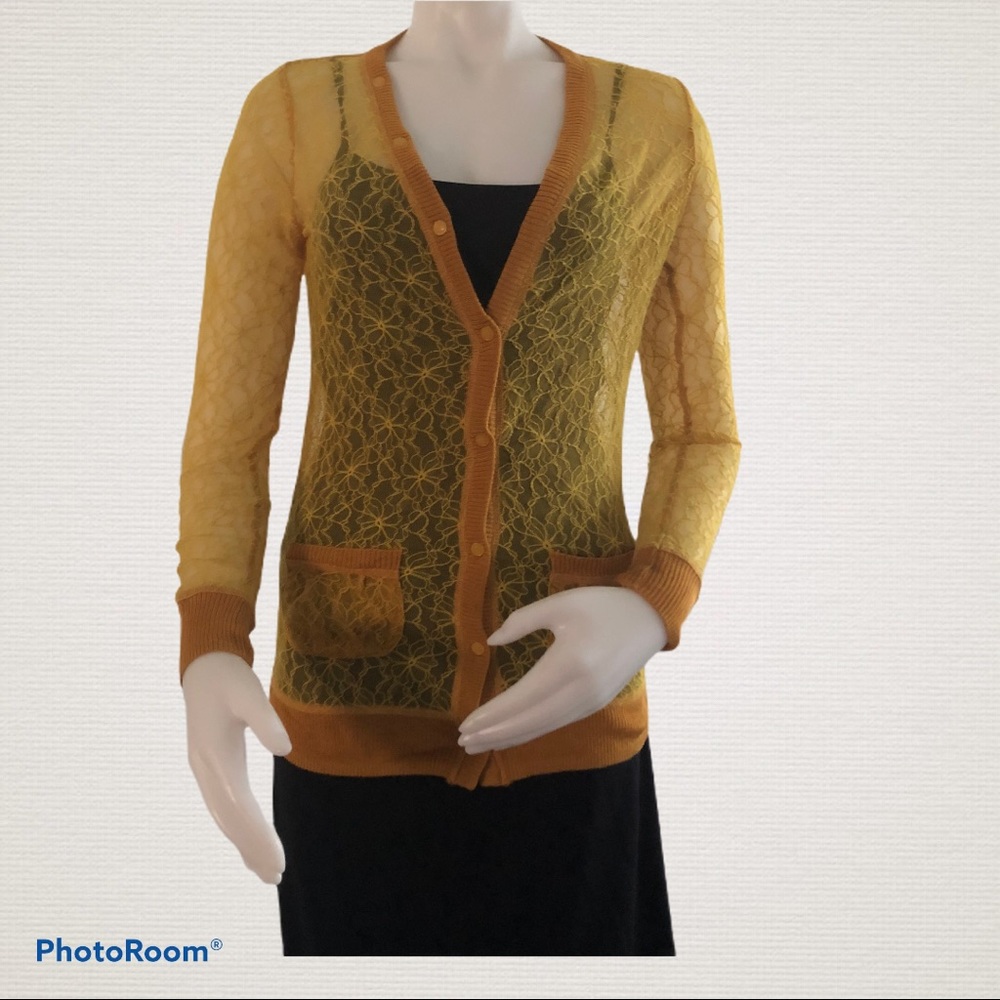 Rodarte for Target Yellow Top Cardigan XS